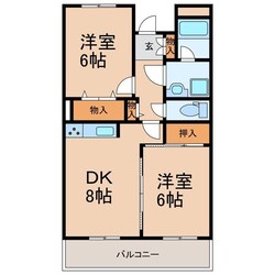 ダイアパレス自治医大弐番館の物件間取画像